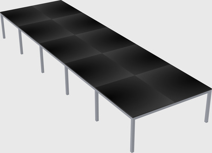 Shared rectangular desk