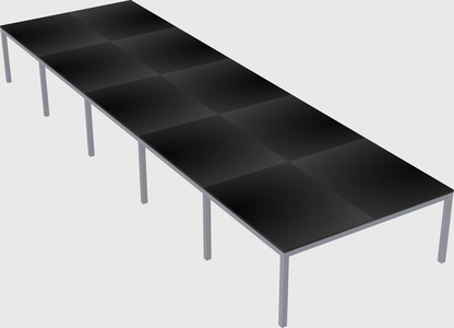 Shared rectangular desk