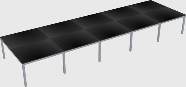 Shared rectangular desk