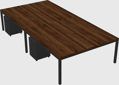 Shared rectangular desk