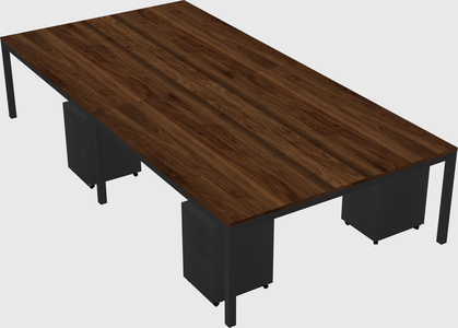 Shared rectangular desk