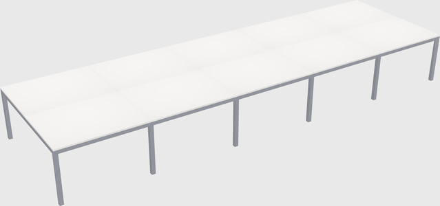 Shared rectangular desk
