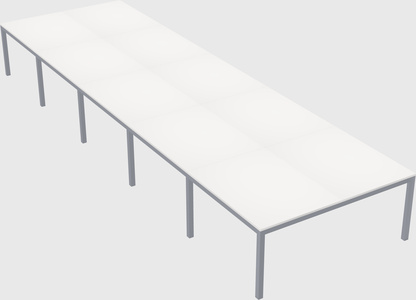 Shared rectangular desk