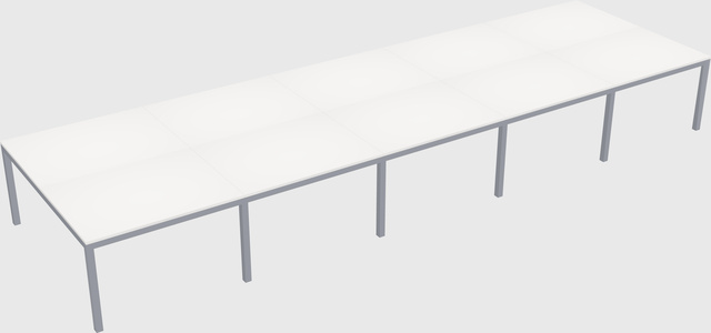Shared rectangular desk
