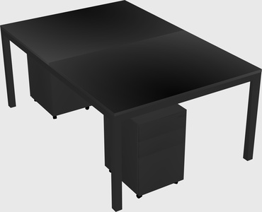 Shared rectangular desk