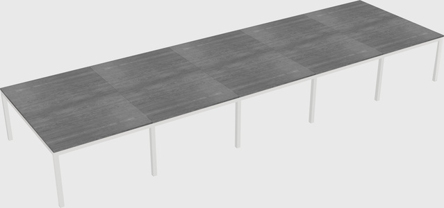 Shared rectangular desk
