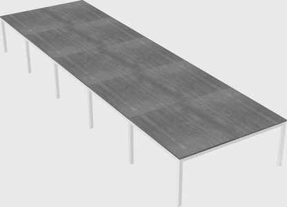 Shared rectangular desk