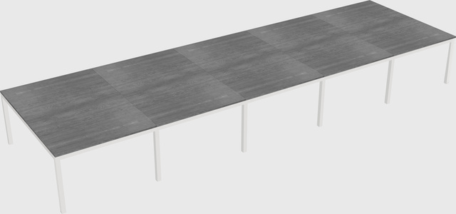 Shared rectangular desk