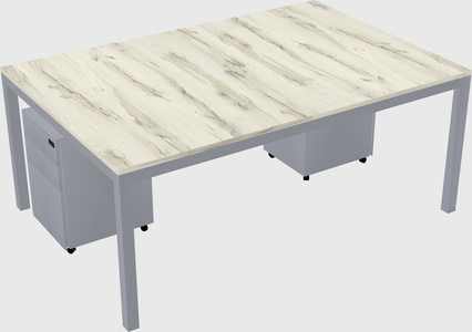 Shared rectangular desk