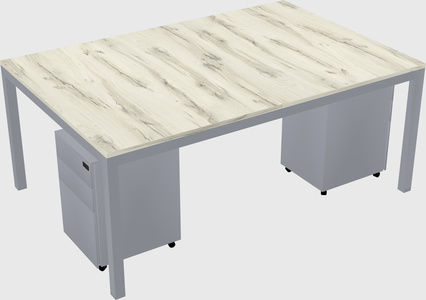 Shared rectangular desk