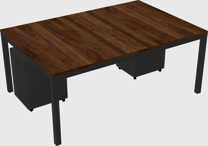 Shared rectangular desk
