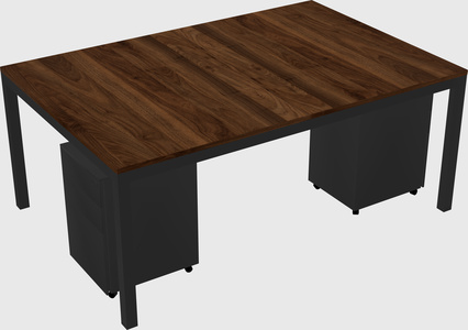 Shared rectangular desk