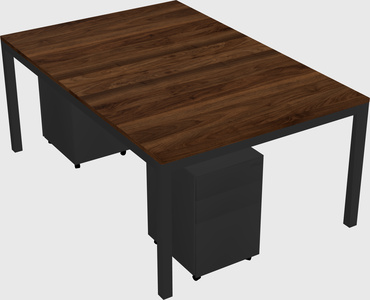 Shared rectangular desk