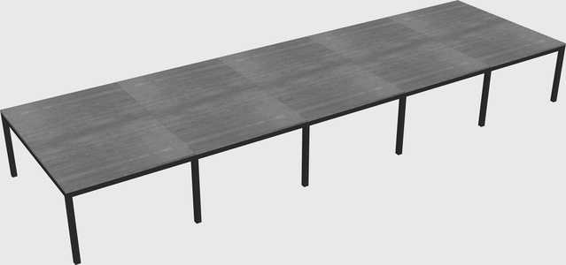 Shared rectangular desk