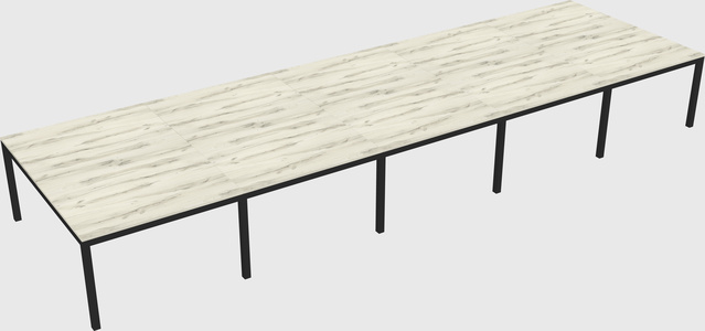 Shared rectangular desk