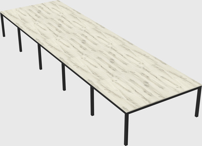 Shared rectangular desk