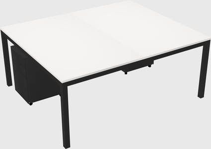 Shared rectangular desk