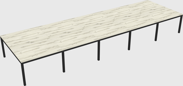 Shared rectangular desk