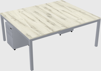 Shared rectangular desk
