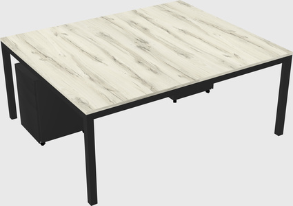 Shared rectangular desk
