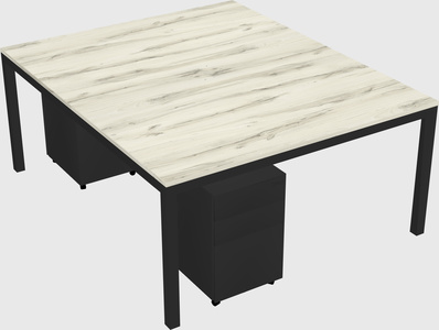 Shared rectangular desk