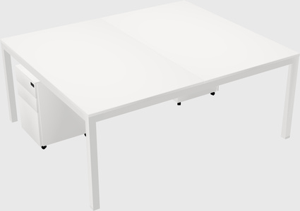 Shared rectangular desk
