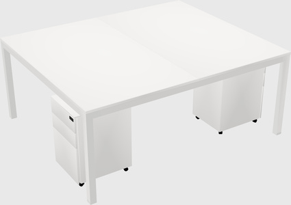 Shared rectangular desk