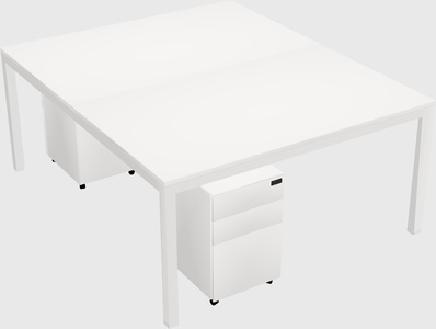 Shared rectangular desk