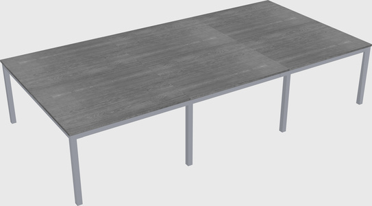 Shared rectangular desk