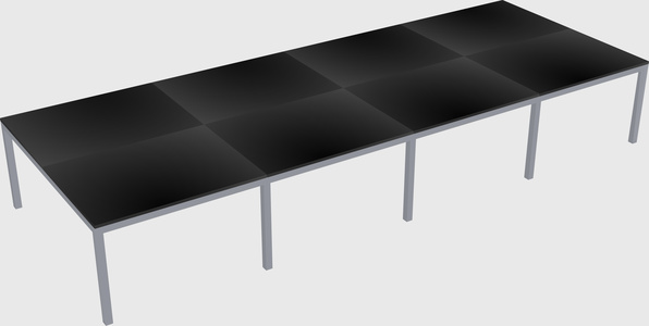 Shared rectangular desk