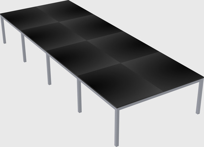 Shared rectangular desk