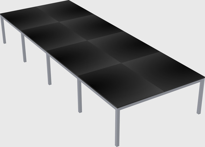 Shared rectangular desk