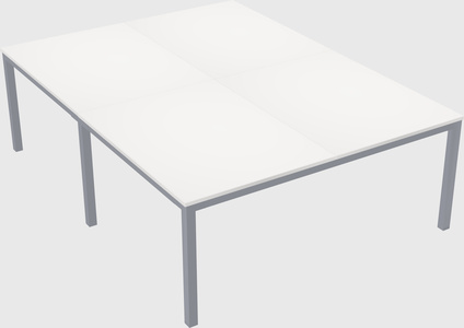 Shared rectangular desk