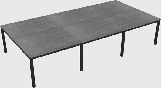 Shared rectangular desk