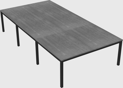 Shared rectangular desk