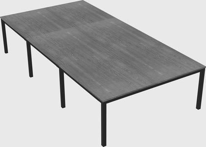 Shared rectangular desk