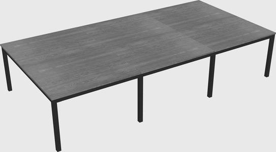Shared rectangular desk