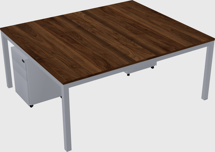 Shared rectangular desk