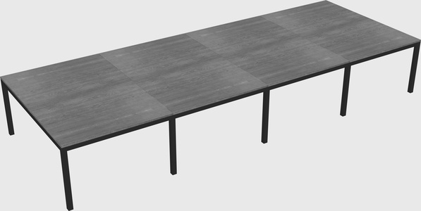 Shared rectangular desk