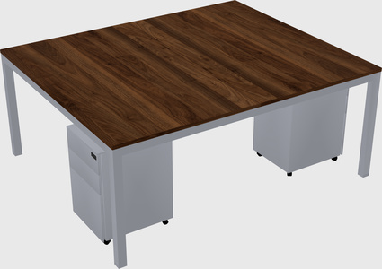 Shared rectangular desk