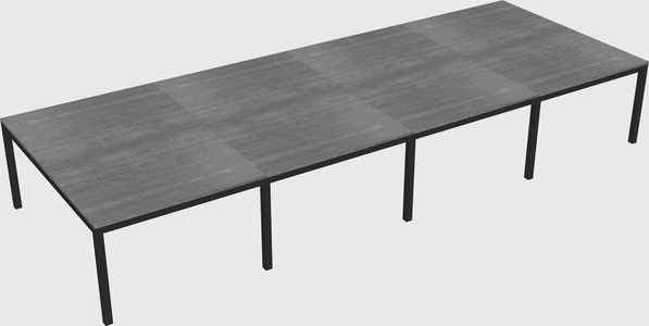 Shared rectangular desk
