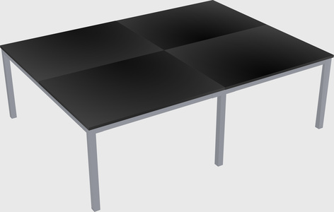 Shared rectangular desk