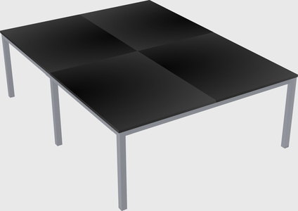Shared rectangular desk