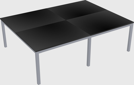Shared rectangular desk
