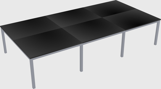 Shared rectangular desk
