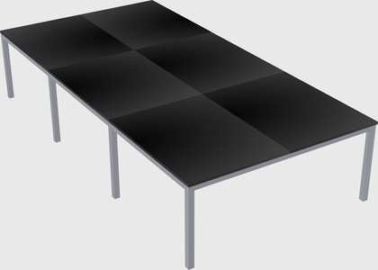 Shared rectangular desk