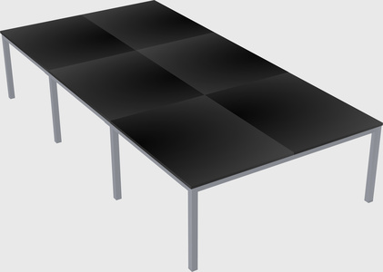 Shared rectangular desk