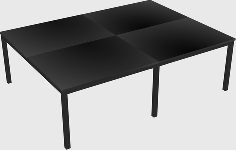 Shared rectangular desk