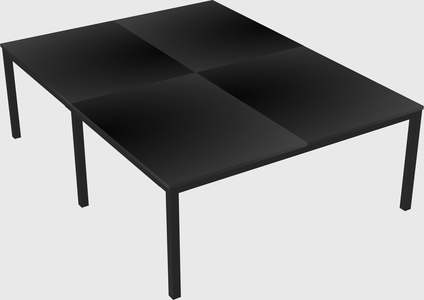 Shared rectangular desk