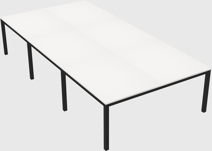 Shared rectangular desk